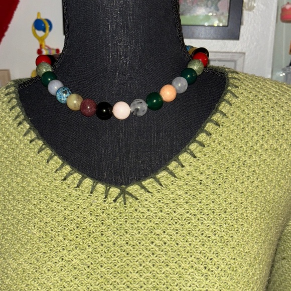 Christopher & Banks Light Green V-Neck Sweater - Picture 2 of 9